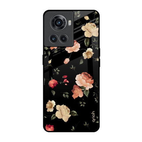 Black Spring Floral Glossy Case for OnePlus 10R 5G