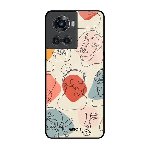 Abstract Faces Glossy Case for OnePlus 10R 5G
