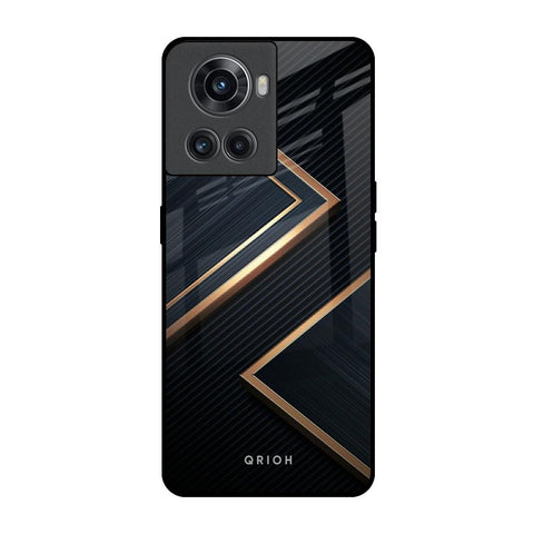 Sleek Golden & Navy Glossy Case for OnePlus 10R 5G