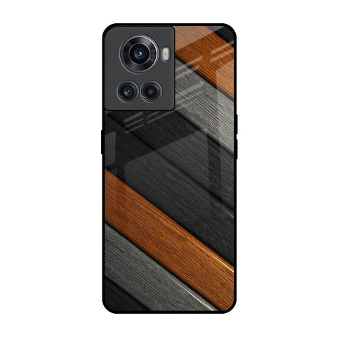 Tri Color Wood Glossy Case for OnePlus 10R 5G