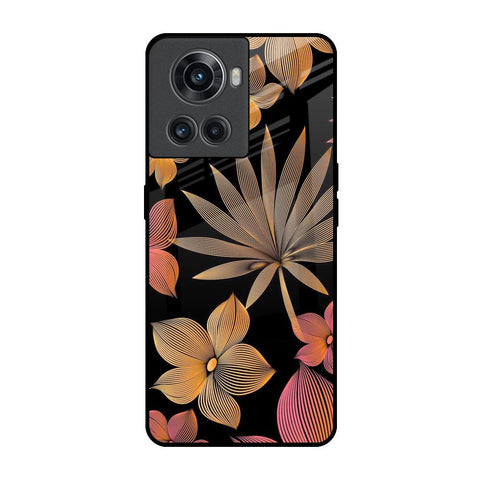 Lines Pattern Flowers Glossy Case for OnePlus 10R 5G