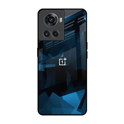 Polygonal Blue Box Glossy Case For OnePlus 10R 5G