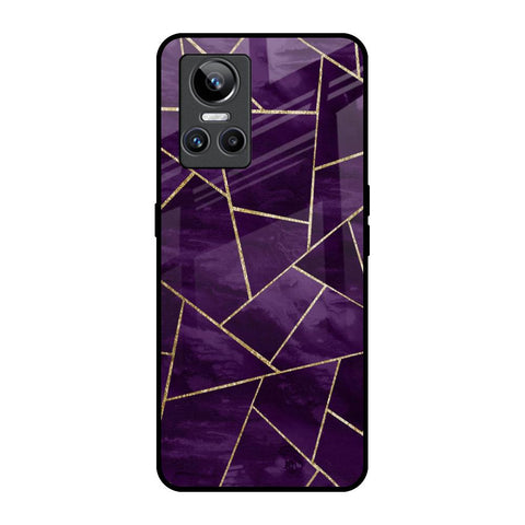 Geometric Purple Glossy Case For Realme GT Neo 3