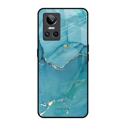 Blue Golden Glitter Glossy Case for Realme GT Neo 3