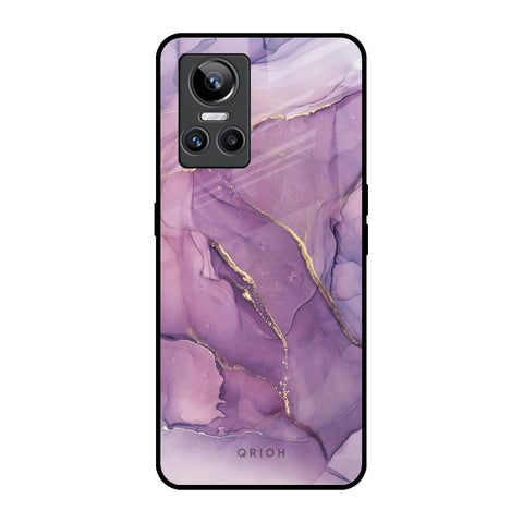 Purple Gold Marble Glossy Case for Realme GT Neo 3