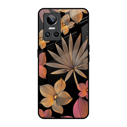 Lines Pattern Flowers Glossy Case for Realme GT Neo 3