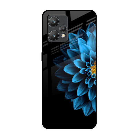 Half Blue Flower Glossy Case for Realme 9