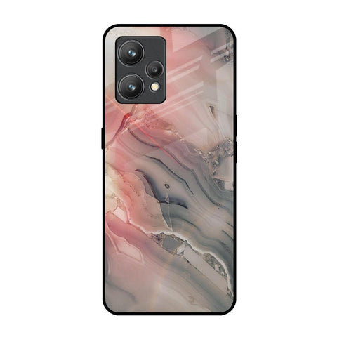 Pink And Grey Marble Glossy Case For Realme 9