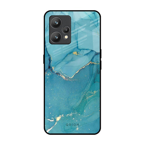 Blue Golden Glitter Glossy Case for Realme 9