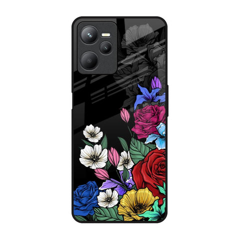 Rose Flower Bunch Art Glossy Case for Realme C35