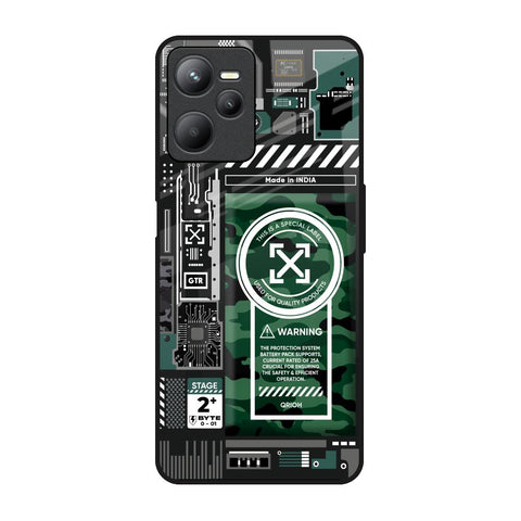 Green Camo Circuit Glossy Case for Realme C35