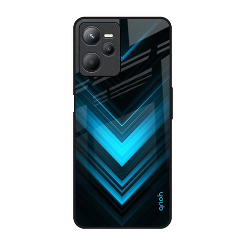Vertical Blue Arrow Glossy Case For Realme C35