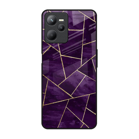 Geometric Purple Glossy Case For Realme C35