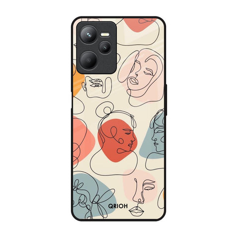 Abstract Faces Glossy Case for Realme C35
