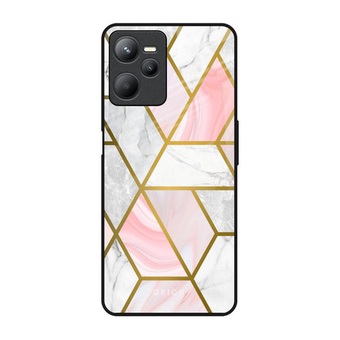 Geometrical Marble Glossy Case for Realme C35