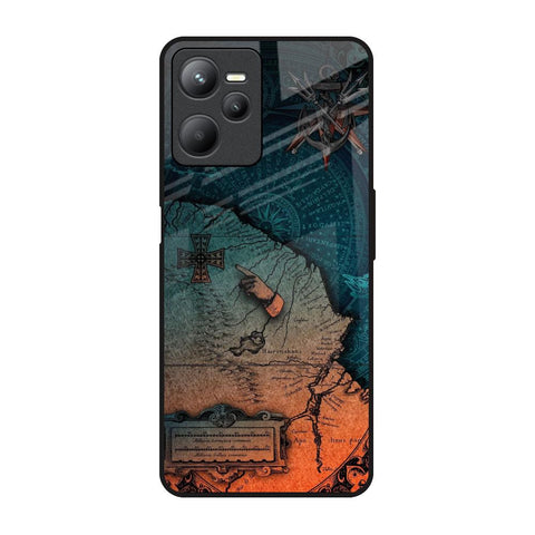 Geographical Map Glossy Case for Realme C35