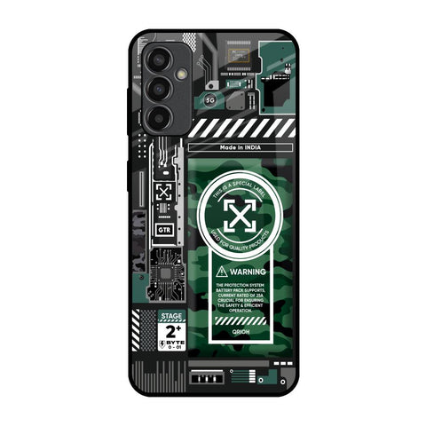 Green Camo Circuit Glossy Case for Samsung Galaxy F13