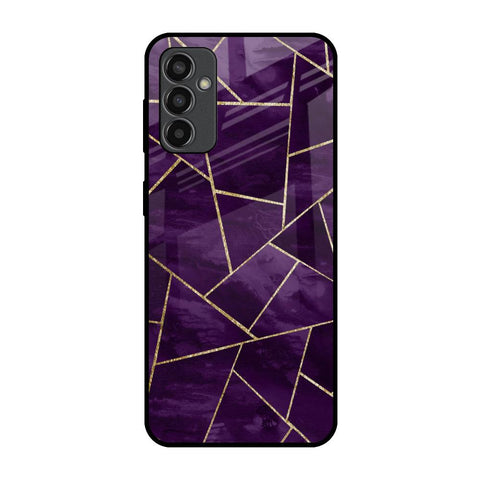 Geometric Purple Glossy Case For Samsung Galaxy F13