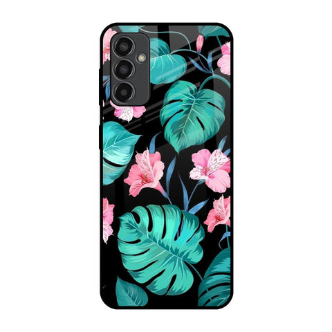Tropical Leaves & Pink Flowers Glossy Case for Samsung Galaxy F13