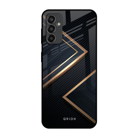 Sleek Golden & Navy Glossy Case for Samsung Galaxy F13