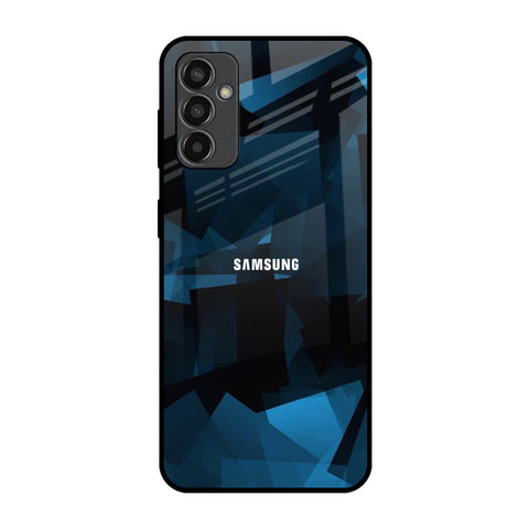 Polygonal Blue Box Glossy Case For Samsung Galaxy F13