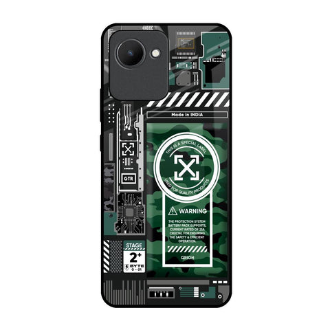 Green Camo Circuit Glossy Case for Realme C30