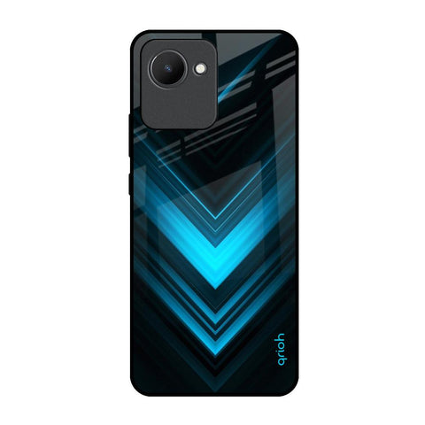 Vertical Blue Arrow Glossy Case For Realme C30