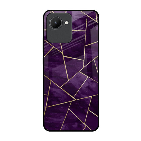 Geometric Purple Glossy Case For Realme C30