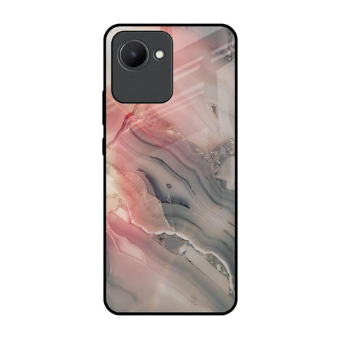 Pink And Grey Marble Glossy Case For Realme C30