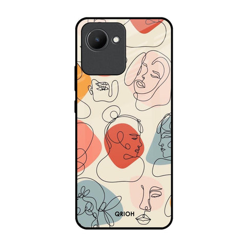 Abstract Faces Glossy Case for Realme C30