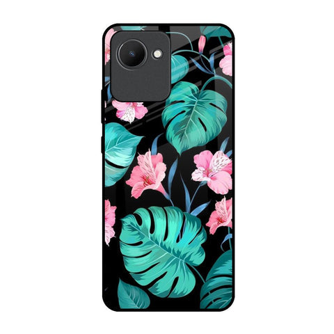 Tropical Leaves & Pink Flowers Glossy Case for Realme C30