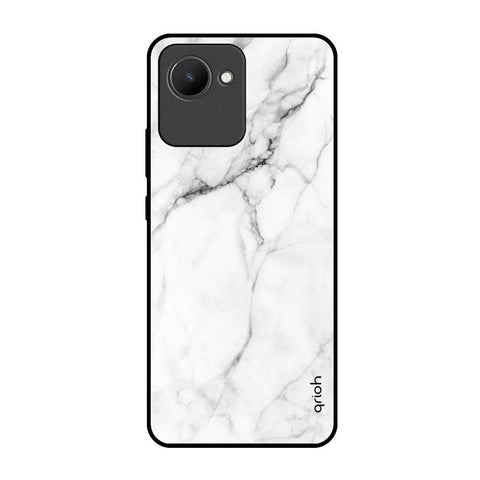 Modern White Marble Glossy Case for Realme C30