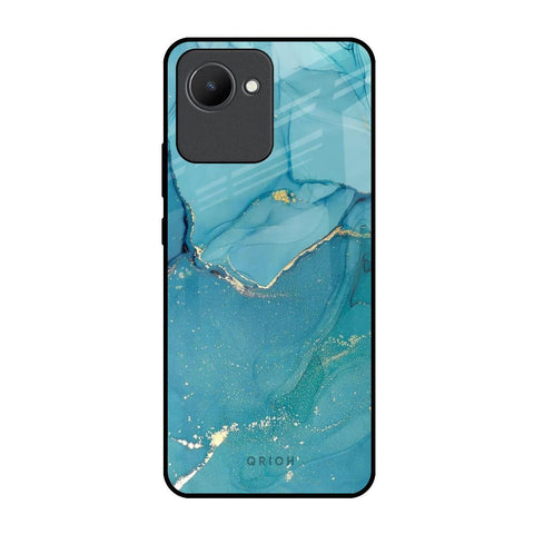 Blue Golden Glitter Glossy Case for Realme C30