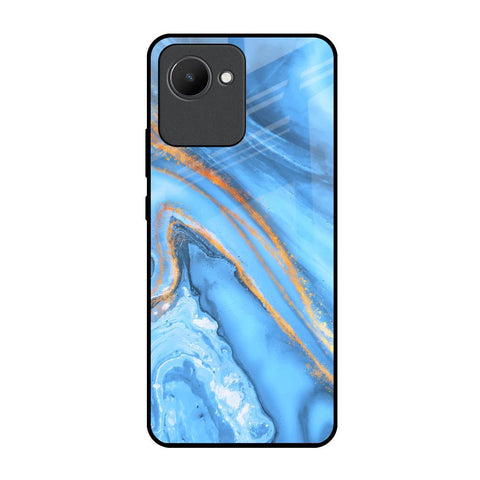 Vibrant Blue Marble Glossy Case for Realme C30