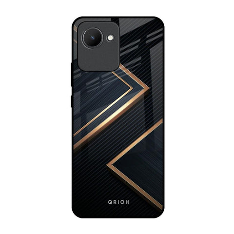 Sleek Golden & Navy Glossy Case for Realme C30