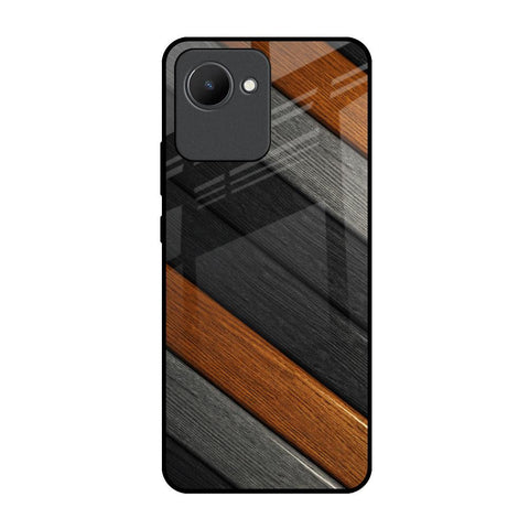 Tri Color Wood Glossy Case for Realme C30