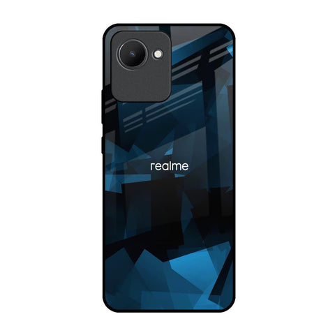 Polygonal Blue Box Glossy Case For Realme C30