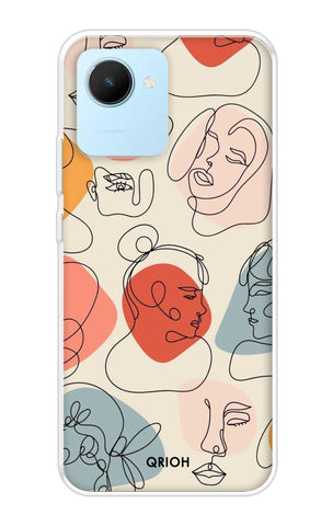 Abstract Faces Soft Cover for Realme C30