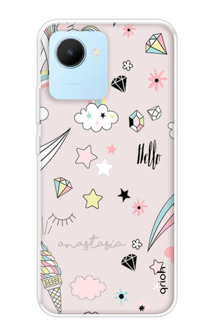 Unicorn Doodle Soft Cover For Realme C30