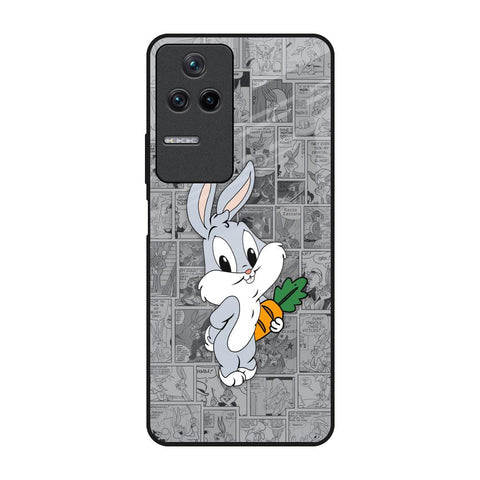 Cute Baby Bunny Glossy Case for Poco F4 5G