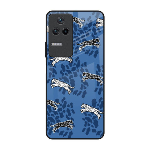 Blue Cheetah Glossy Case for Poco F4 5G