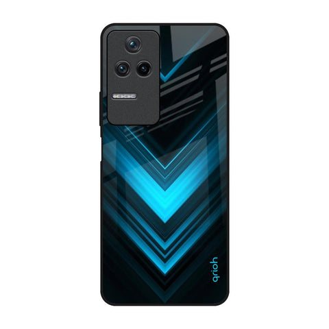 Vertical Blue Arrow Glossy Case For Poco F4 5G