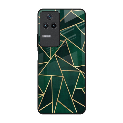 Abstract Green Glossy Case For Poco F4 5G