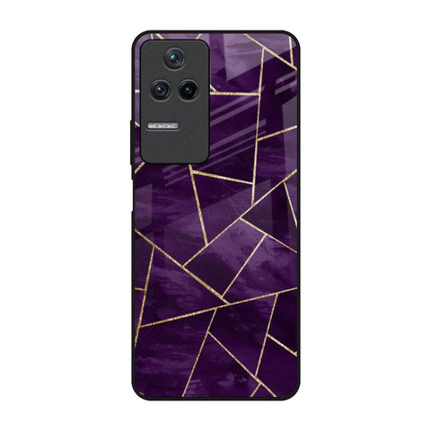 Geometric Purple Glossy Case For Poco F4 5G
