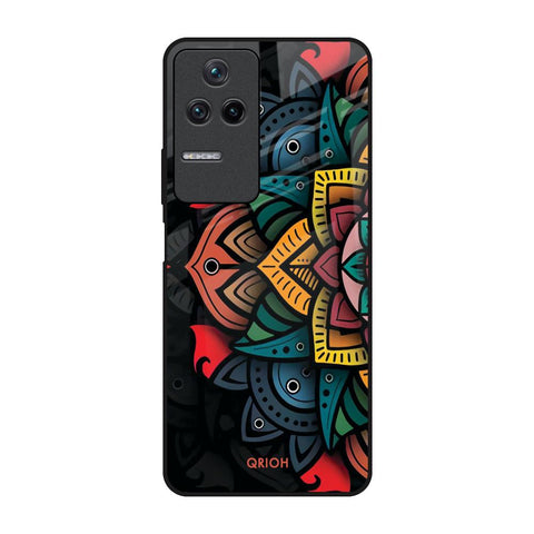 Retro Gorgeous Flower Glossy Case for Poco F4 5G
