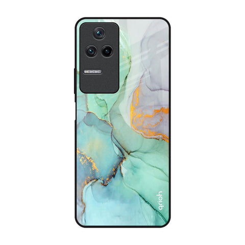 Green Marble Glossy Case for Poco F4 5G