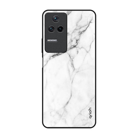 Modern White Marble Glossy Case for Poco F4 5G