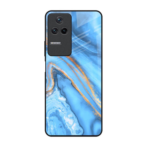 Vibrant Blue Marble Glossy Case for Poco F4 5G