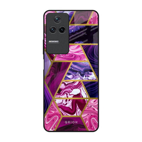 Electroplated Geometric Marble Glossy Case for Poco F4 5G