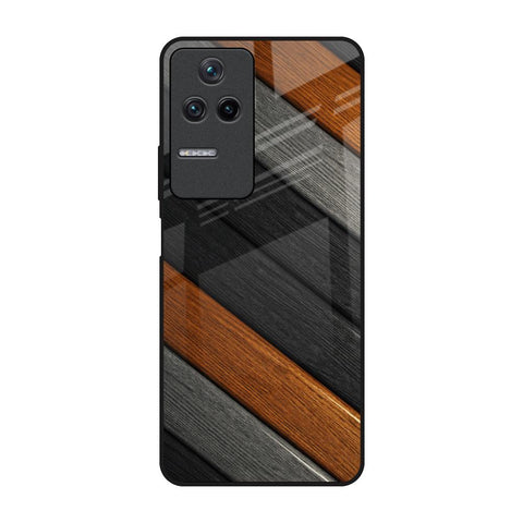 Tri Color Wood Glossy Case for Poco F4 5G